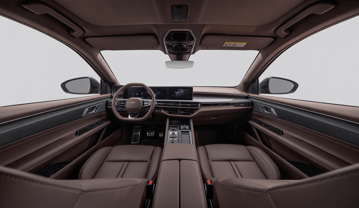 Intérieur de voiture luxueux avec covering personnalisé et tableau comparatif des coûts et immobilisation pour flottes professionnelles