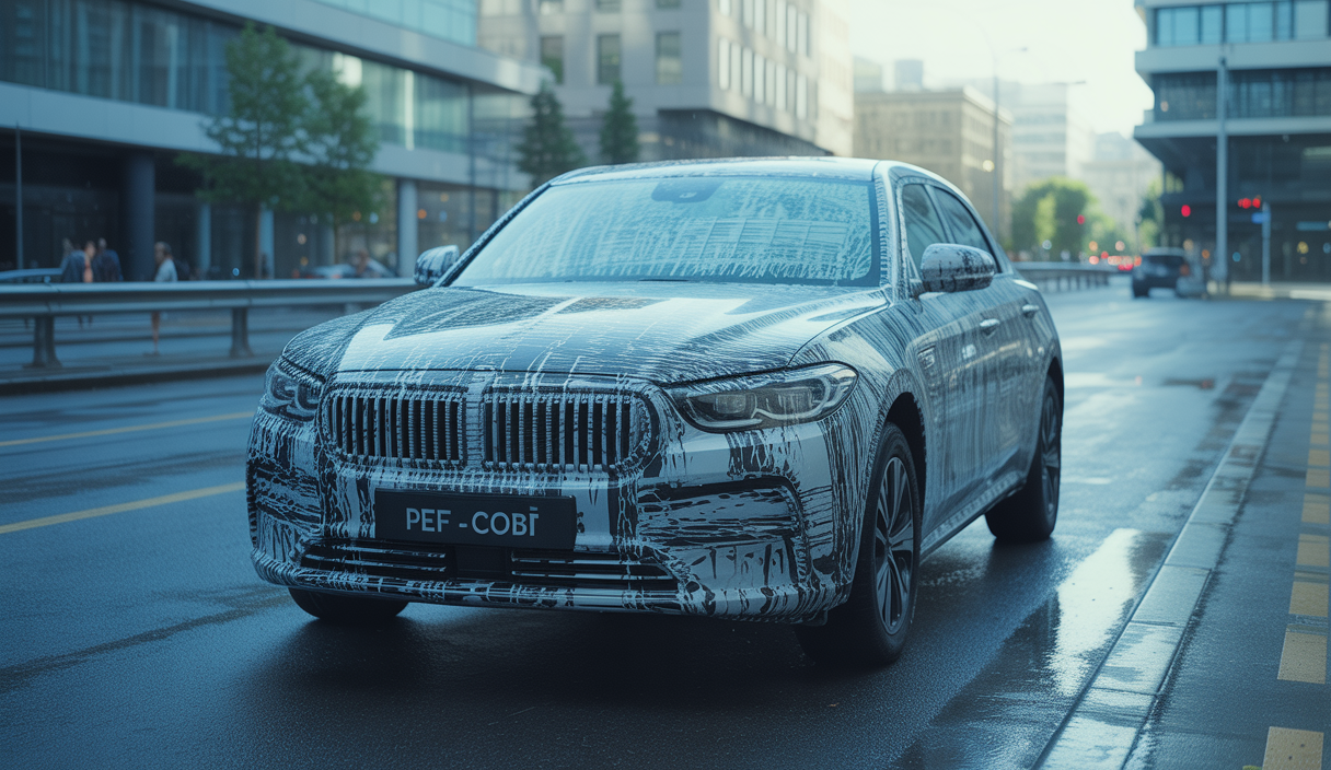 Voiture en ville humide avec protection full covering contre la corrosion